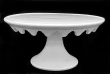 Plain | Harker Pottery Co. | Saw Tooth Cake Stand | Item | 001