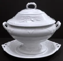 Prairie Flowers | Livesley, Powell, & Co. | Sauce or Soup Tureen Base, Lid, and Underplate | Item | 004