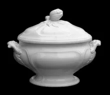 Quartered Rose | Jacob Furnival | Sauce or Soup Tureen Base and Lid | Item | 002