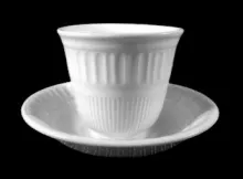 Ribbed Raspberry | J. & G. Meakin | Handleless Cup and Saucer | Item | 001