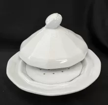 Square Flower | James Edwards | Butter Dish Base, Lid and Insert | Item | 002