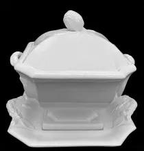 Square Flower_James Edwards_Sauce or Soup Tureen Base, Lid, and Underplate_Item_003