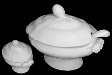 Triple Border | James Edwards | Sauce or Soup Tureen Base, Lid, and Ladle | Collection | 001