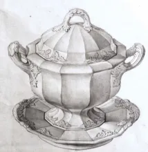 Twin Leaves_James Edwards_Sauce or Soup Tureen Base, Lid, and Underplate_KewDrw_005