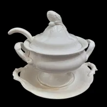 Unknown Tableware | Francis Morley (& Co.) | Sauce or Soup Tureen Base, Lid, Underplate, and Ladle | Item | 001