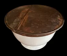 Utilitarian | J. & G. Meakin | Serving Bowl with Metal Lid | Item | 002