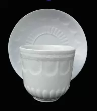 Victory Shape (Laurel Wreath) | Elsmore & Forster | Handleless Cup and Saucer | Item | 001